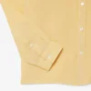 Camisa de linho de corte regular para homem