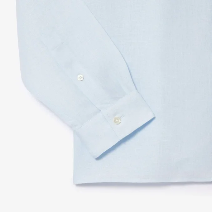 Camisa de linho de corte regular para homem