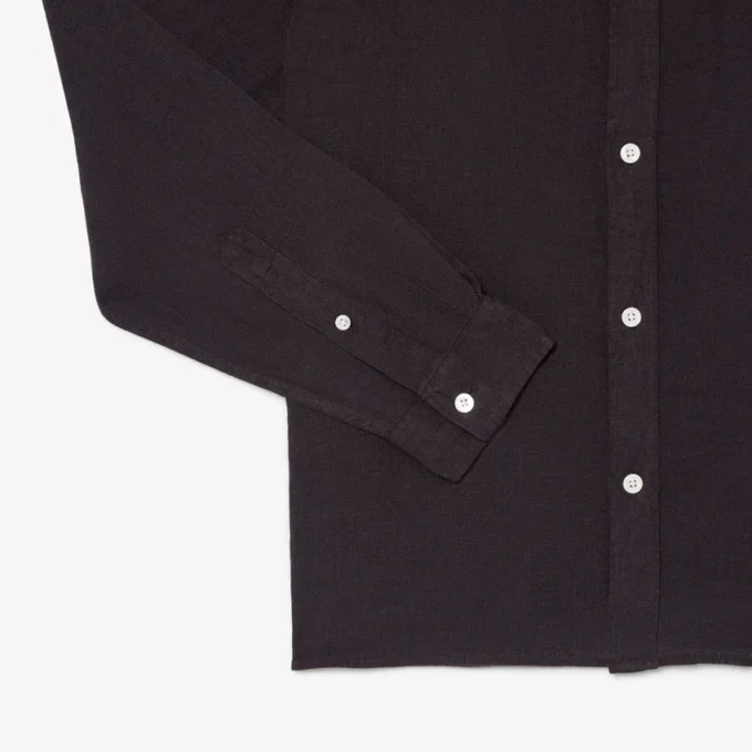 Camisa de linho de corte regular para homem