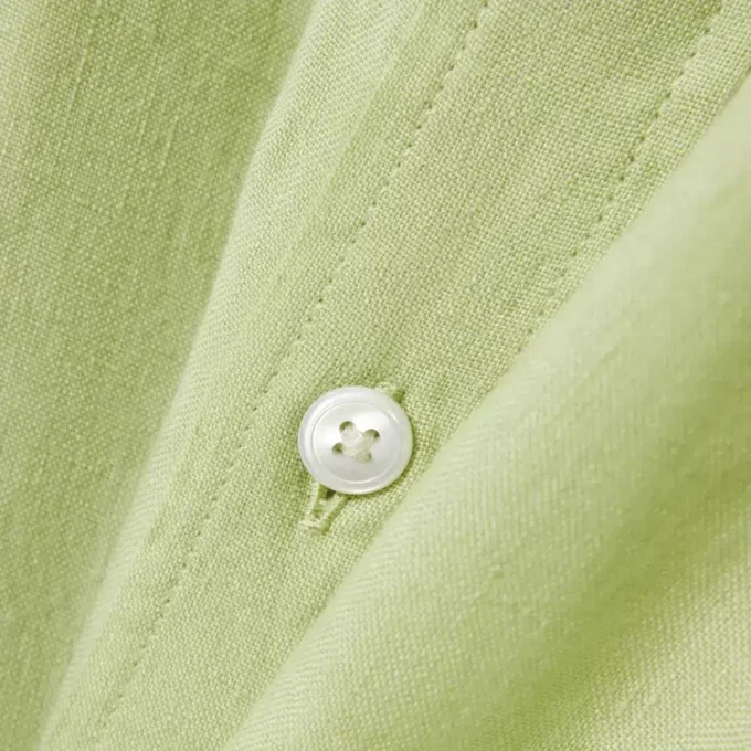 Camisa de linho de corte regular para homem