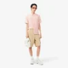 Camisa de linho de manga curta com corte regular para homem