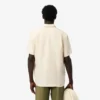 Camisa de linho de manga curta com corte regular para homem