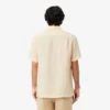 Camisa de linho de manga curta com corte regular para homem