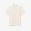 Camisa de linho de manga curta com corte regular para homem