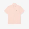 Camisa de linho de manga curta com corte regular para homem
