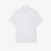 Camisa de linho de manga curta com corte regular para homem