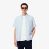 Camisa de linho de manga curta para homem
