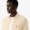 Camisa de linho de manga curta para homem