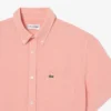 Camisa de linho de manga curta para homem