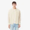 Camisa de linho às riscas de corte regular para homem