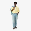 Camisa de linho às riscas de corte regular para homem