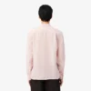 Camisa de linho às riscas de corte regular para homem