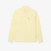 Camisa de linho às riscas de corte regular para homem
