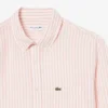 Camisa de linho às riscas de corte regular para homem