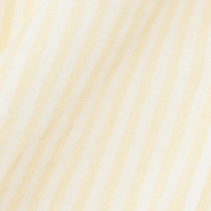 Camisa de linho às riscas de corte regular para homem