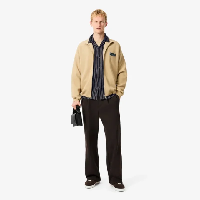 Camisa de lyocell às riscas com corte descontraído para homem