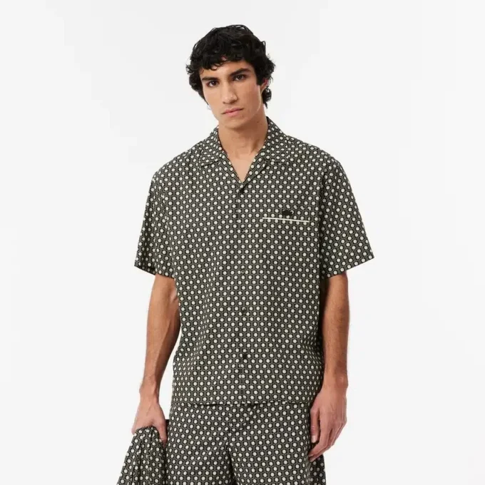 Camisa de manga curta com corte descontraído