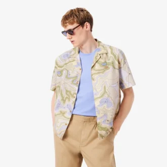 Camisa de manga curta de corte descontraído para homem