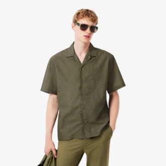 Camisa de manga curta de corte descontraído para homem
