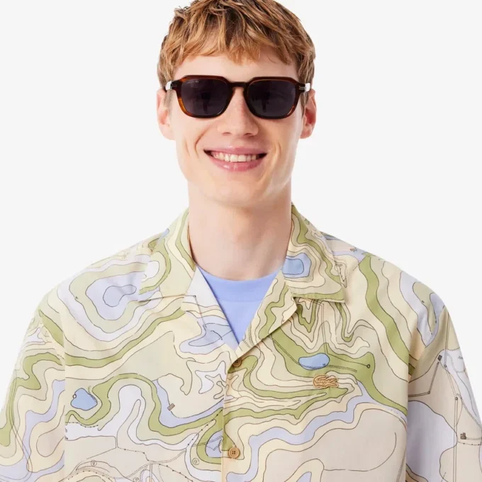 Camisa de manga curta de corte descontraído para homem