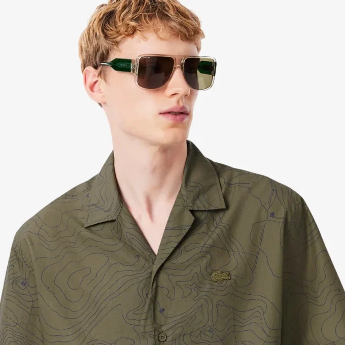 Camisa de manga curta de corte descontraído para homem