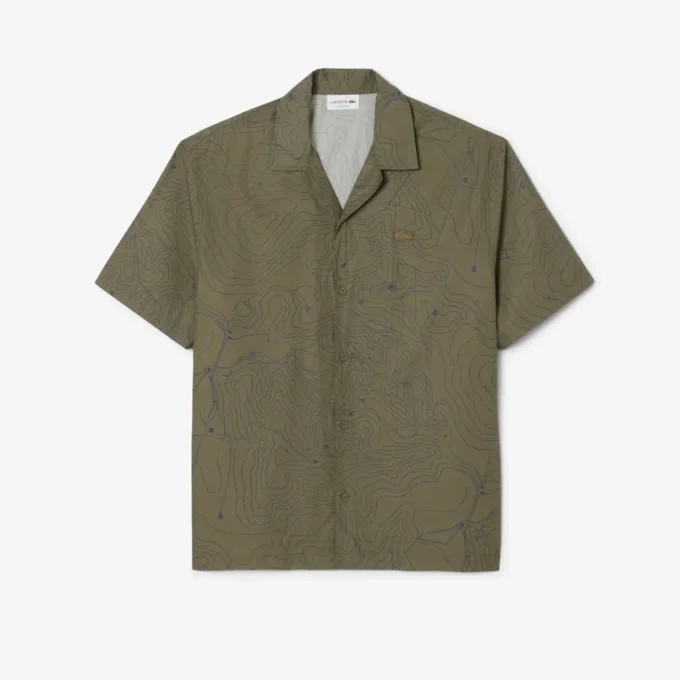 Camisa de manga curta de corte descontraído para homem