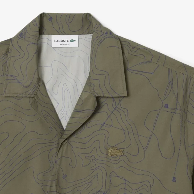 Camisa de manga curta de corte descontraído para homem