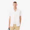 Camisa de manga curta em algodão com corte regular para homem