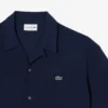 Camisa de manga curta em piqué com corte descontraído