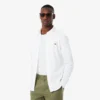Camisa de piqué de algodão de corte justo para homem