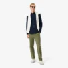 Camisa de piqué de algodão de corte justo para homem