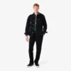 Camisa de piqué de algodão de corte justo para homem
