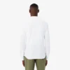 Camisa de piqué de algodão de corte justo para homem