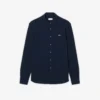 Camisa de piqué de algodão de corte justo para homem
