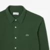 Camisa de piqué de algodão de corte justo para homem