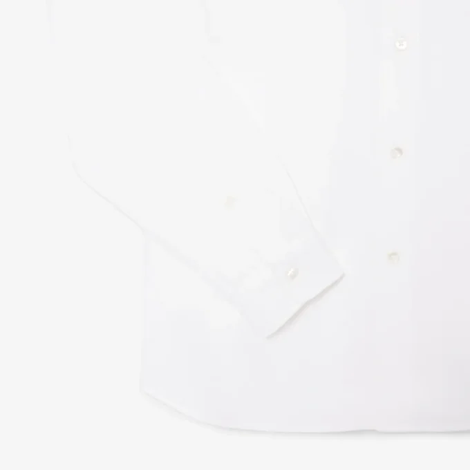 Camisa de piqué de algodão de corte justo para homem