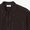Camisa de popeline de manga curta com corte descontraído