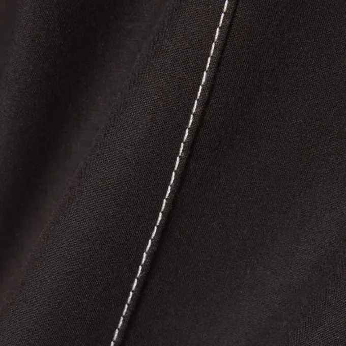 Camisa de popeline de manga curta com corte descontraído