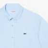 Camisa de popeline de manga curta com corte regular