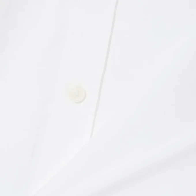 Camisa de popeline de manga curta com corte regular