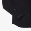 Camisa de popeline elástica de corte justo para homem