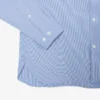 Camisa de popeline elástico às riscas com corte justo