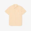 Camisa de popeline às riscas com corte regular