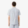 Camisa de popeline às riscas com corte regular