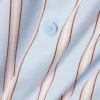 Camisa de popeline às riscas com corte regular