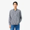 Camisa de popeline xadrez de corte regular