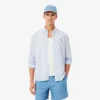 Camisa de popeline xadrez de corte regular
