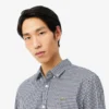 Camisa de popeline xadrez de corte regular