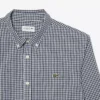 Camisa de popeline xadrez de corte regular