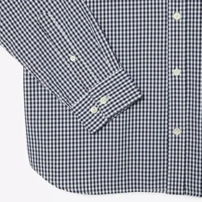 Camisa de popeline xadrez de corte regular